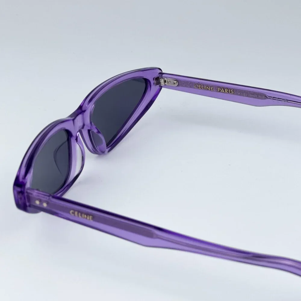 Celine CL40231I 81Y BRAND NEW Sunglasses Transparent Violet Geometric Women